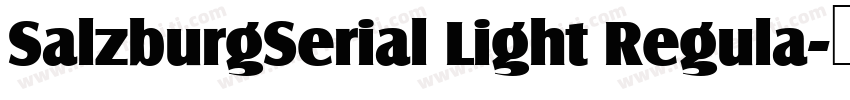 SalzburgSerial Light Regula字体转换